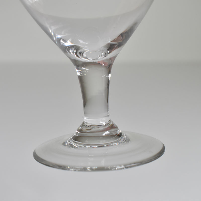 Vintage water glass, vague etching