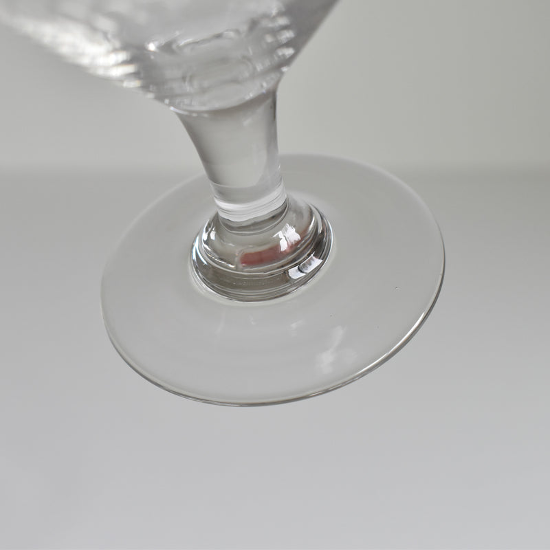 Vintage water glass, vague etching
