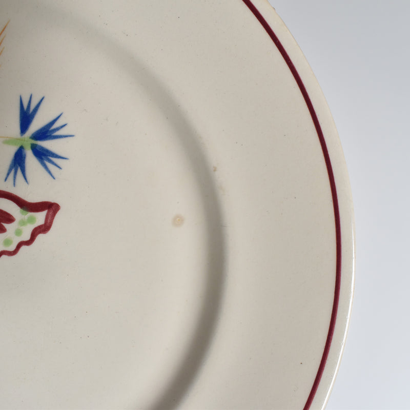 Antique dessert plate, Sarreguemines, Moissons dorées C