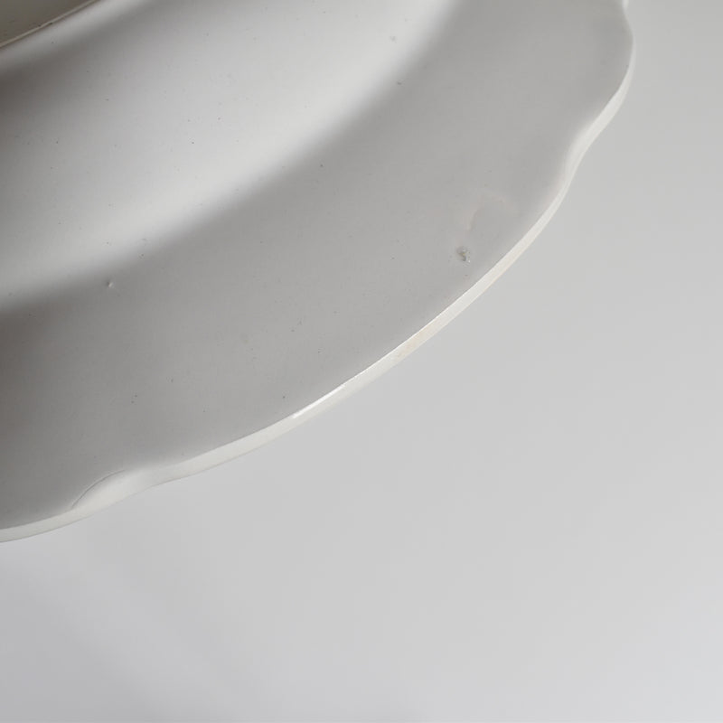 Vintage Deep Plate, Digoin & Sarreguemines, White & Gold B