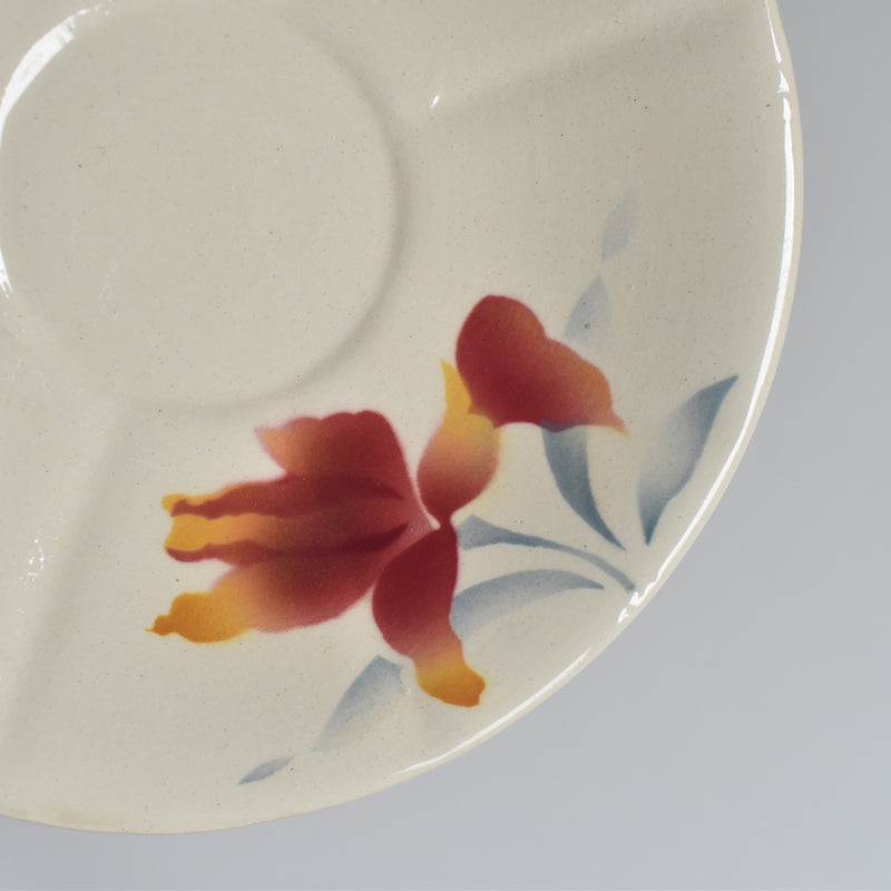 Vintage Coffee Cup and Saucer Digoin & Sarreguemines Iris 9225 B