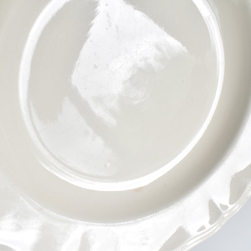 Vintage Deep Plate, Digoin & Sarreguemines, Scalloped Rim, Ivoire A