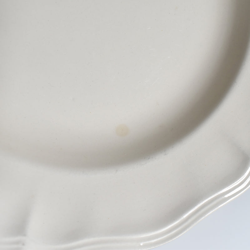 Vintage Deep Plate, Digoin & Sarreguemines, Scalloped Rim, Ivoire A