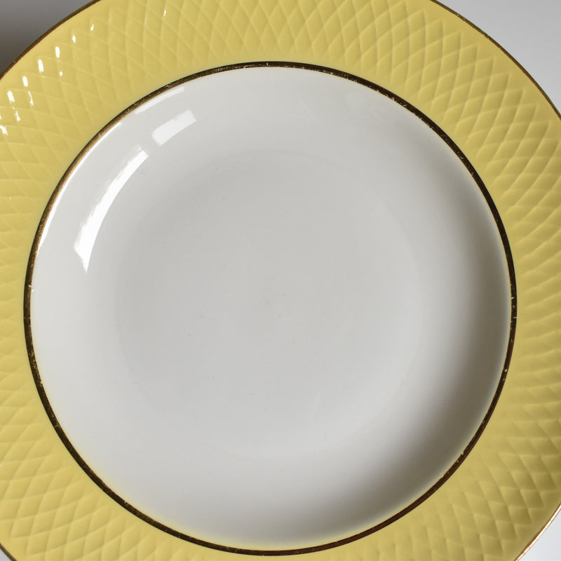 Vintage Deep Plate, Moulin des Loups, Jaune A