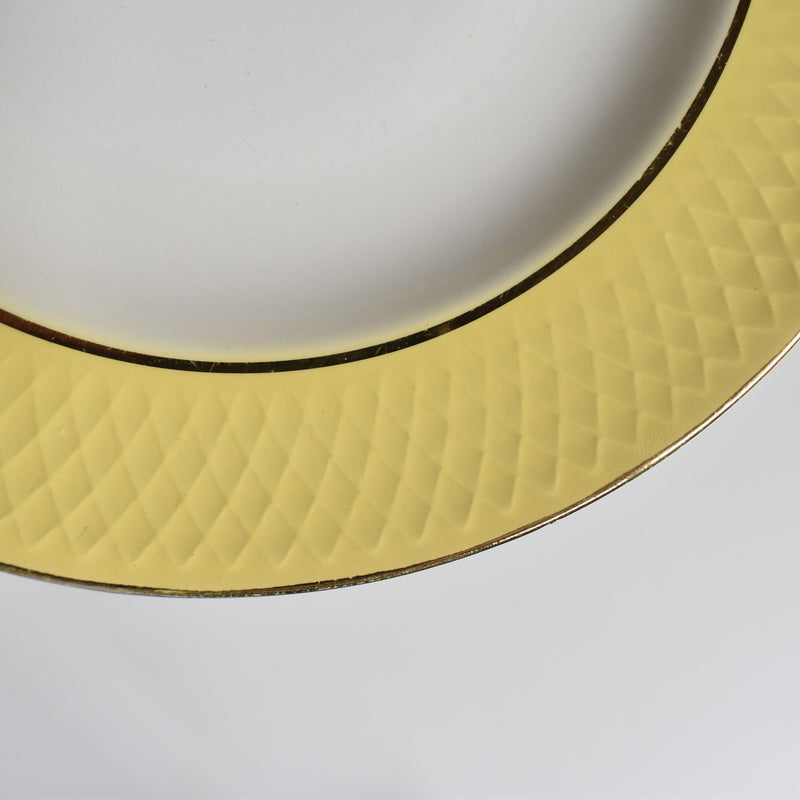 Vintage Deep Plate, Moulin des Loups, Jaune A