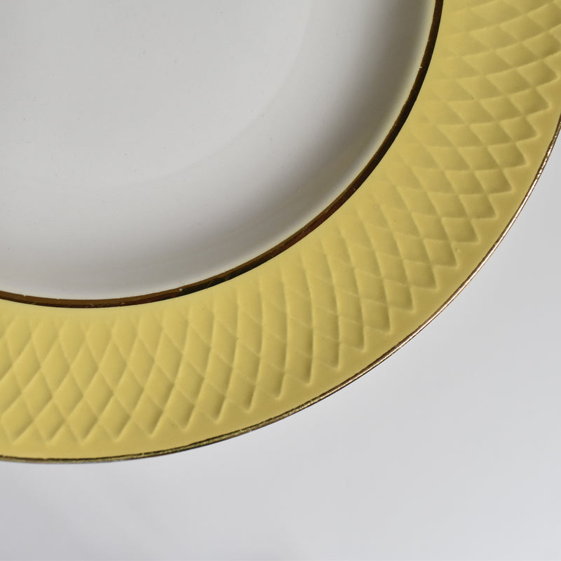 Vintage Deep Plate, Moulin des Loups, Jaune A