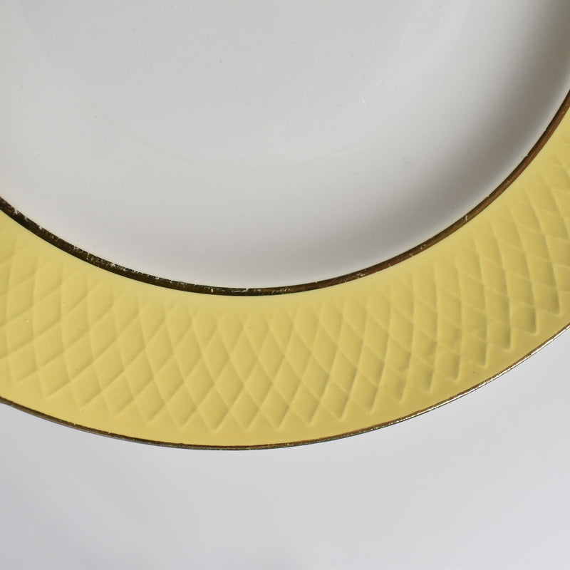 Vintage Deep Plate, Moulin des Loups, Jaune A