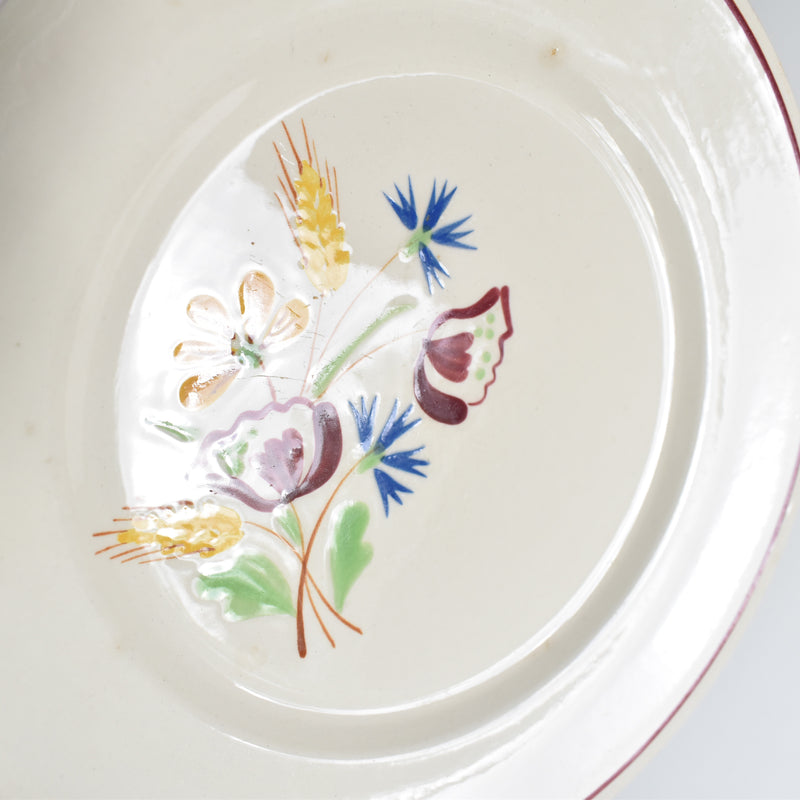 Antique Dessert Plate Sarreguemines Golden Harvest D
