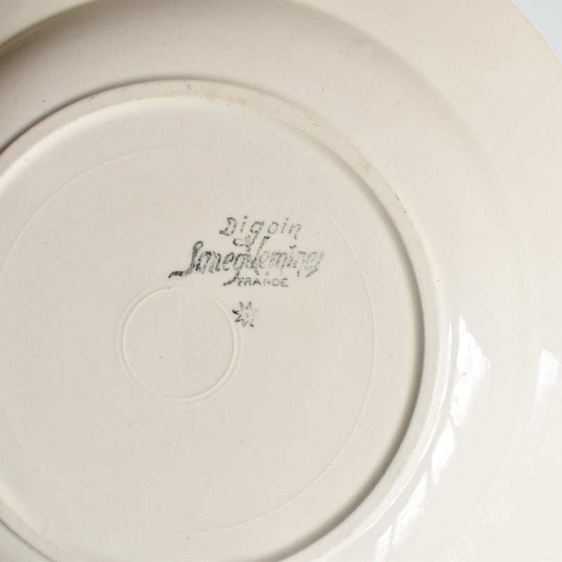Vintage Deep Dish, Digoin & Sarreguemines, Scalloped Rim, Ivoire B