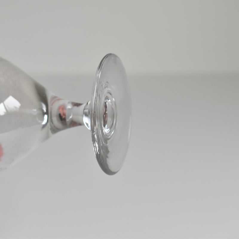 Vintage Port Wine Glass Etching vague