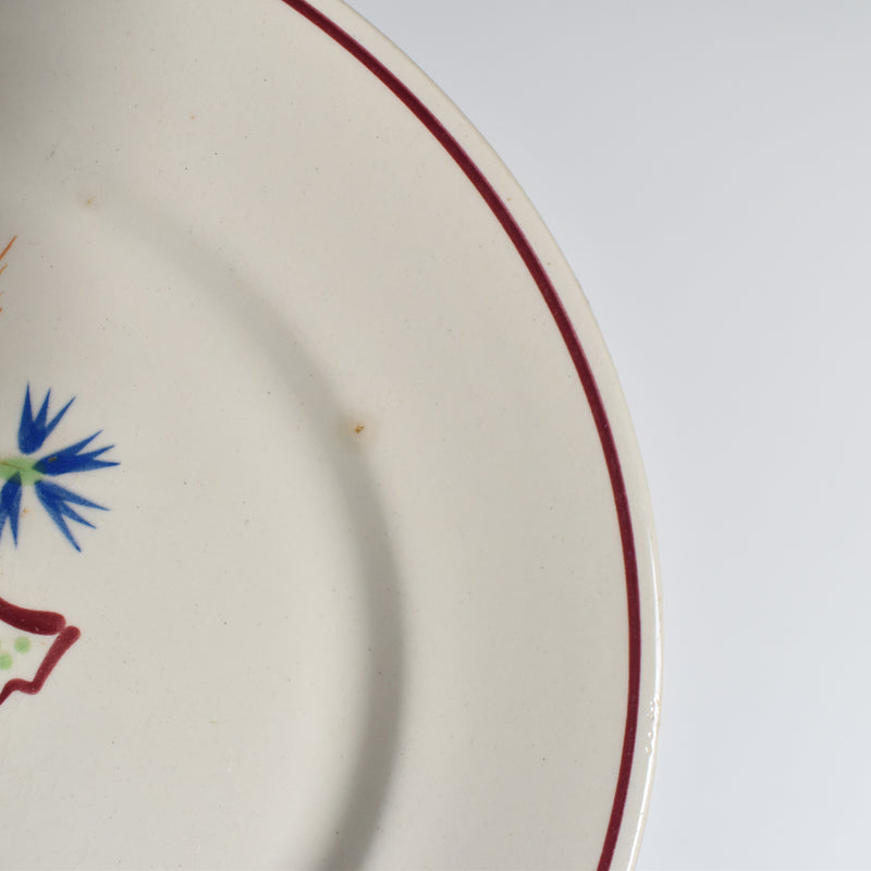 Antique Dessert Plate Sarreguemines Golden Harvest D