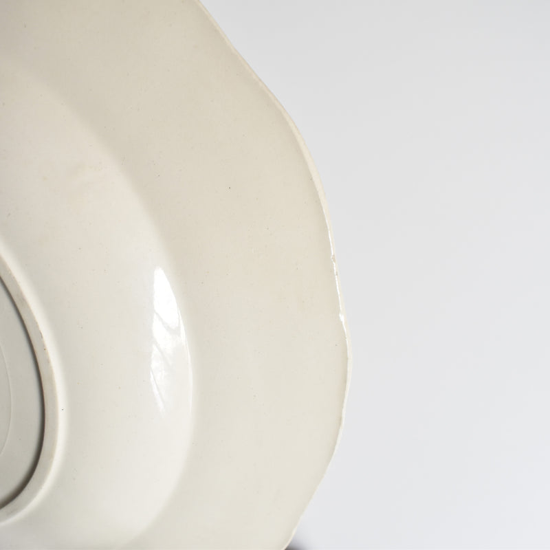 Vintage Deep Dish, Digoin & Sarreguemines, Scalloped Rim, Ivoire B