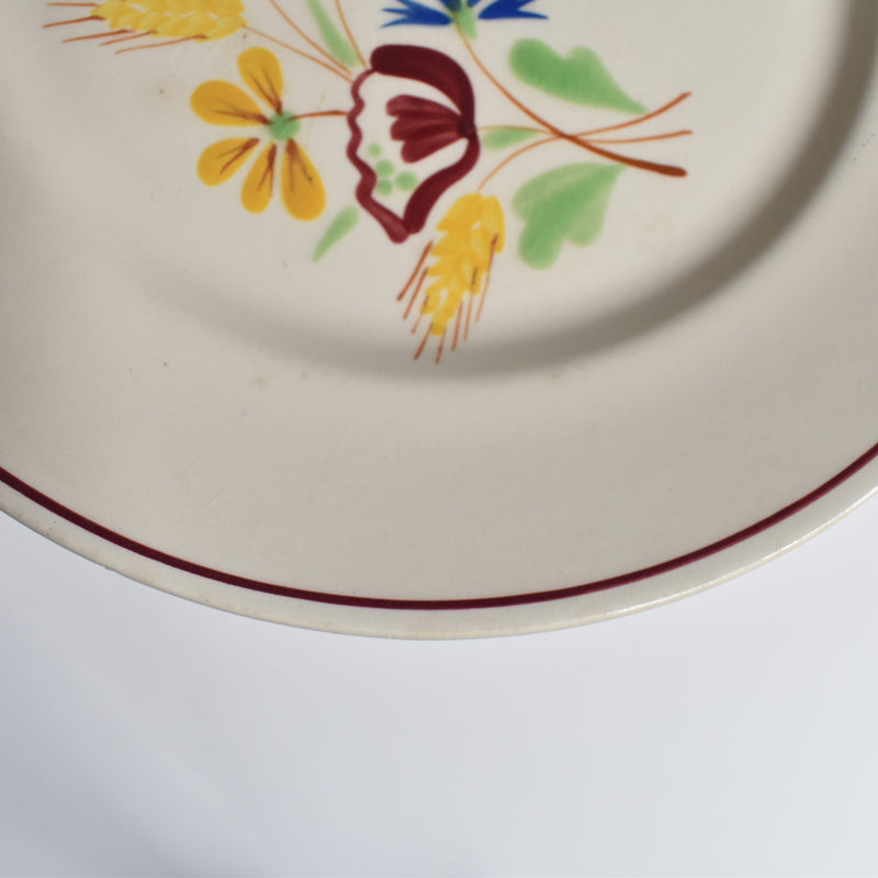 Antique Dessert Plate Sarreguemines Golden Harvest D