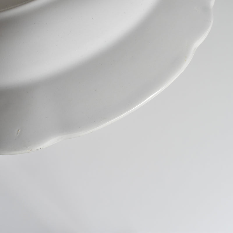 Vintage Deep Plate, Digoin & Sarreguemines, White & Gold C