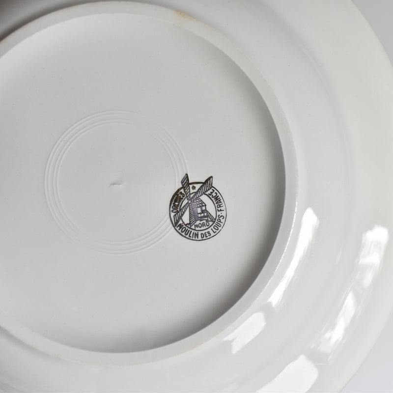 Vintage Deep Plate, Moulin des Loups, Jaune B