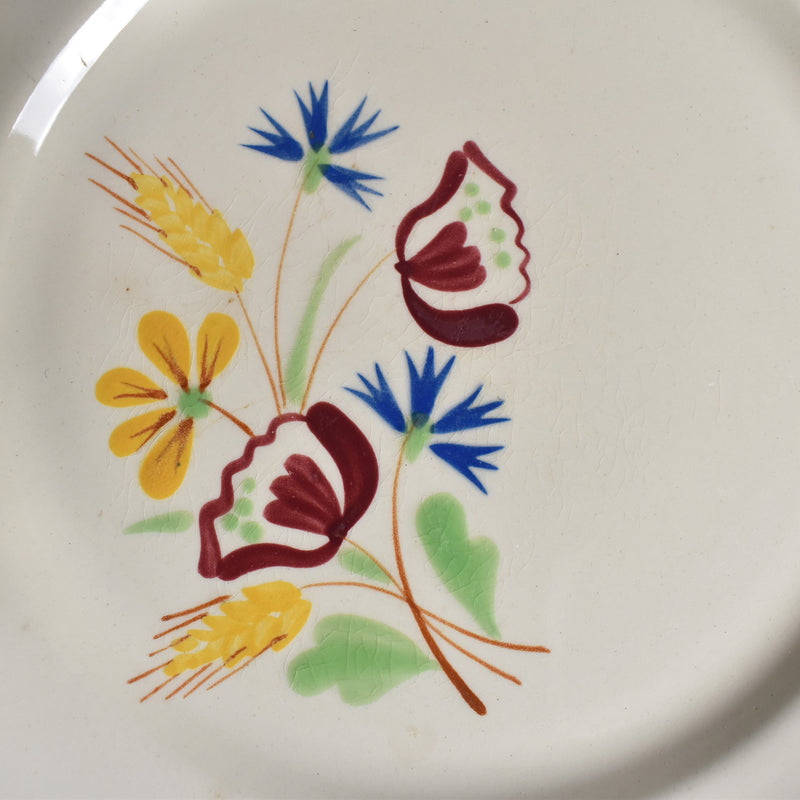 Antique Dessert Plate Sarreguemines Golden Harvest D