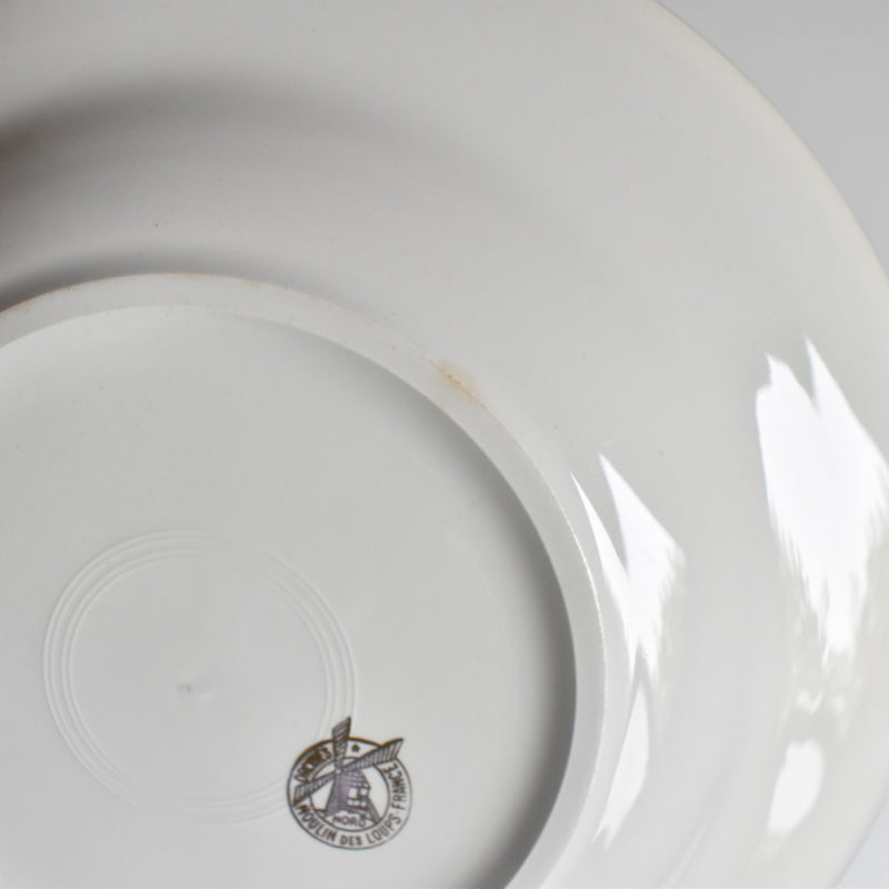 Vintage Deep Plate, Moulin des Loups, Jaune B