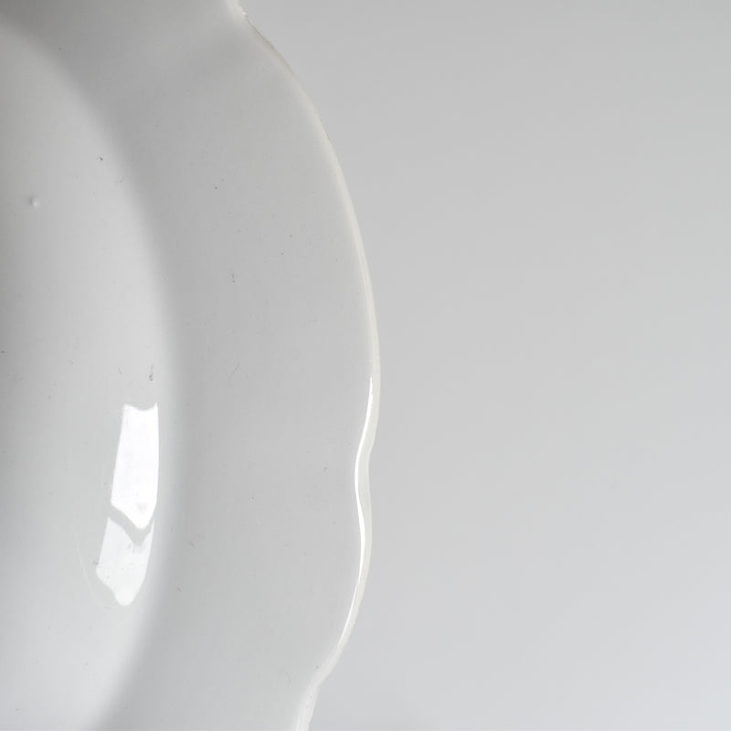 Vintage Deep Plate, Digoin & Sarreguemines, White & Gold C