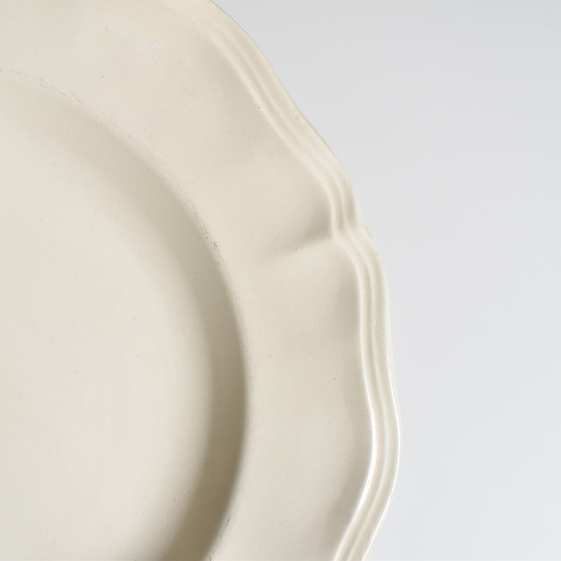 Vintage Deep Dish, Digoin & Sarreguemines, Scalloped Rim, Ivoire B