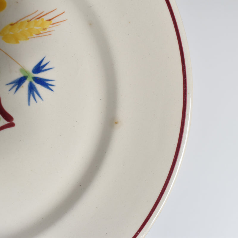 Antique Dessert Plate Sarreguemines Golden Harvest D