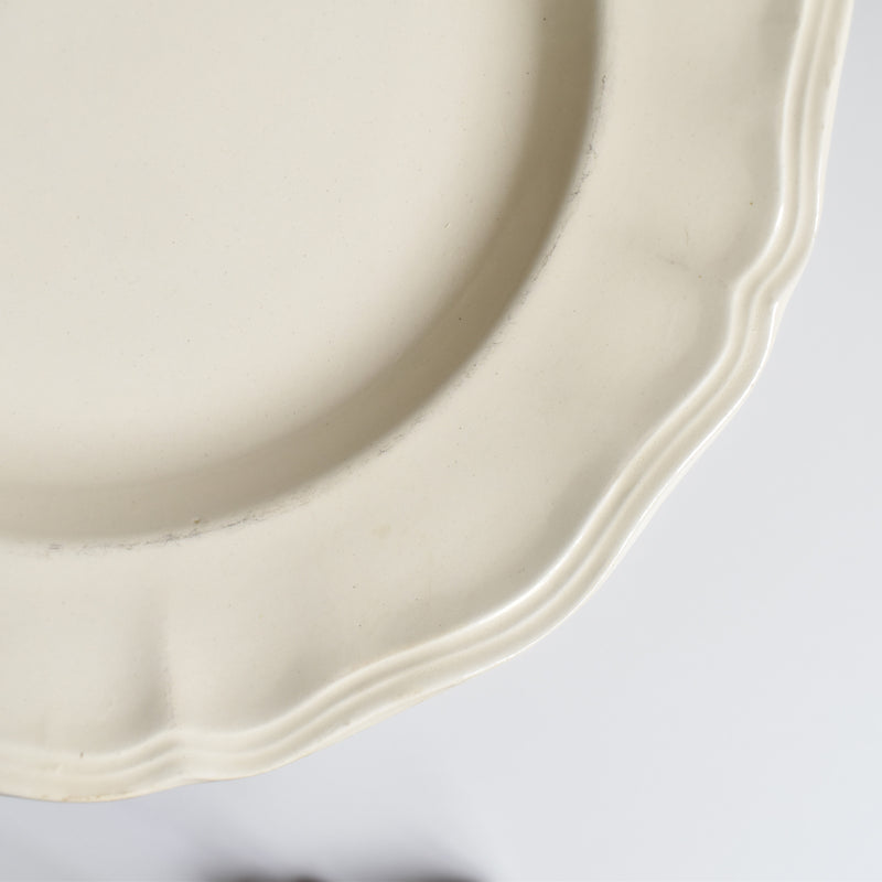 Vintage Deep Dish, Digoin & Sarreguemines, Scalloped Rim, Ivoire B