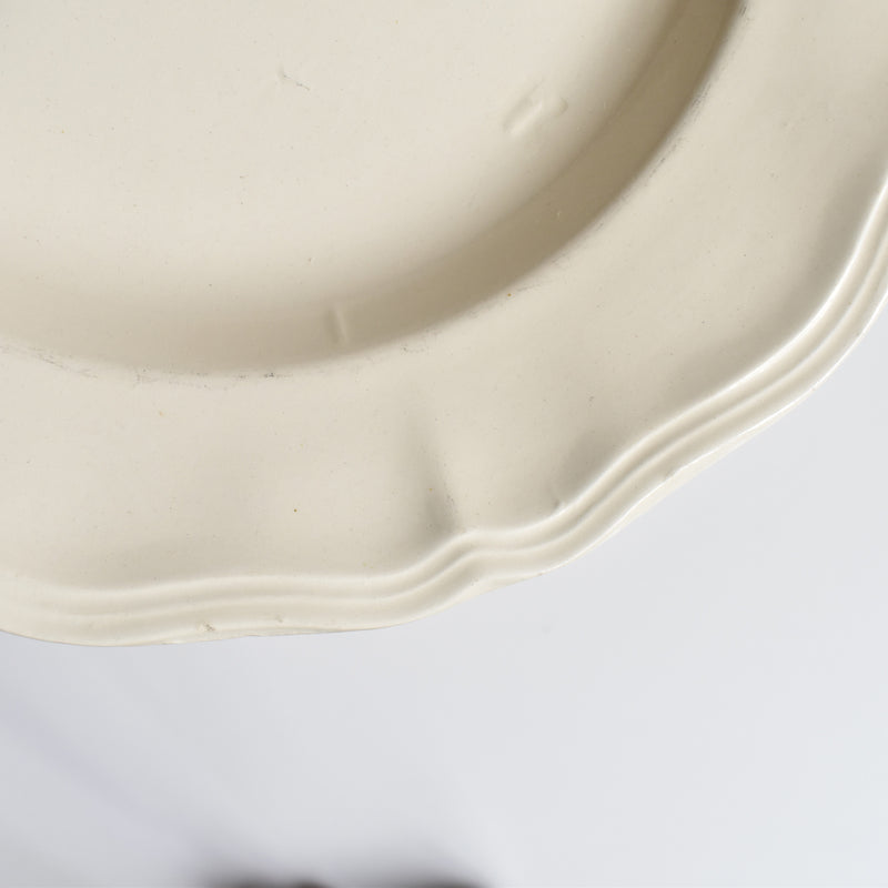 Vintage Deep Dish, Digoin & Sarreguemines, Scalloped Rim, Ivoire B