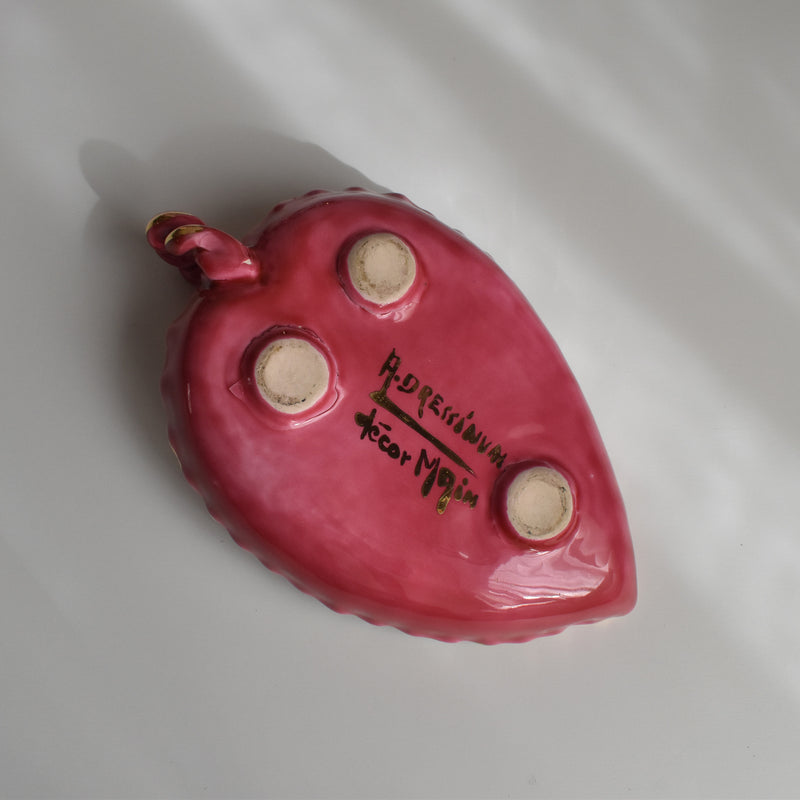 ヴィンテージリーフプレート ア.ドラサンヴァル ピンク