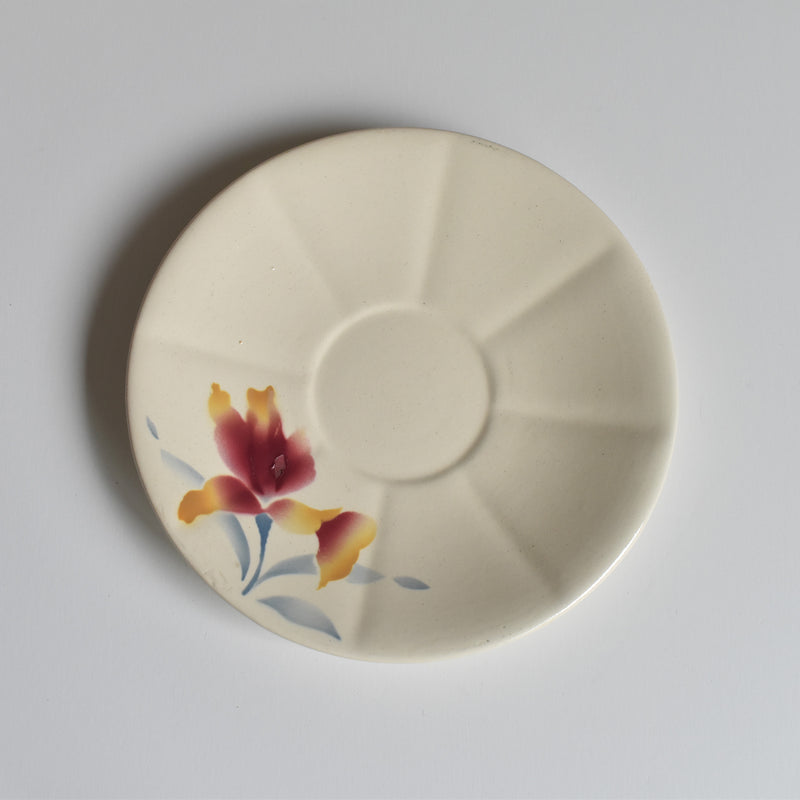 Vintage Coffee Cup and Saucer, Digoin & Sarreguemines Iris 9225 C