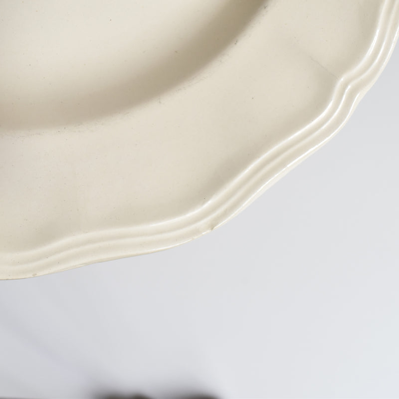 Vintage Deep Dish, Digoin & Sarreguemines, Scalloped Rim, Ivoire B