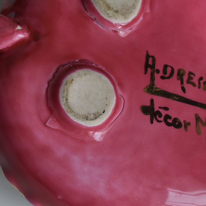 ヴィンテージリーフプレート ア.ドラサンヴァル ピンク