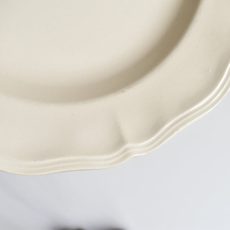 Vintage Deep Dish, Digoin & Sarreguemines, Scalloped Rim, Ivoire B
