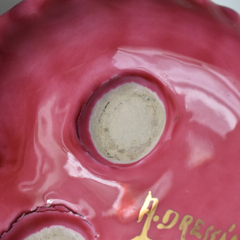 ヴィンテージリーフプレート ア.ドラサンヴァル ピンク