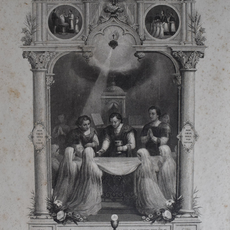 Vintage frame baptism certificate