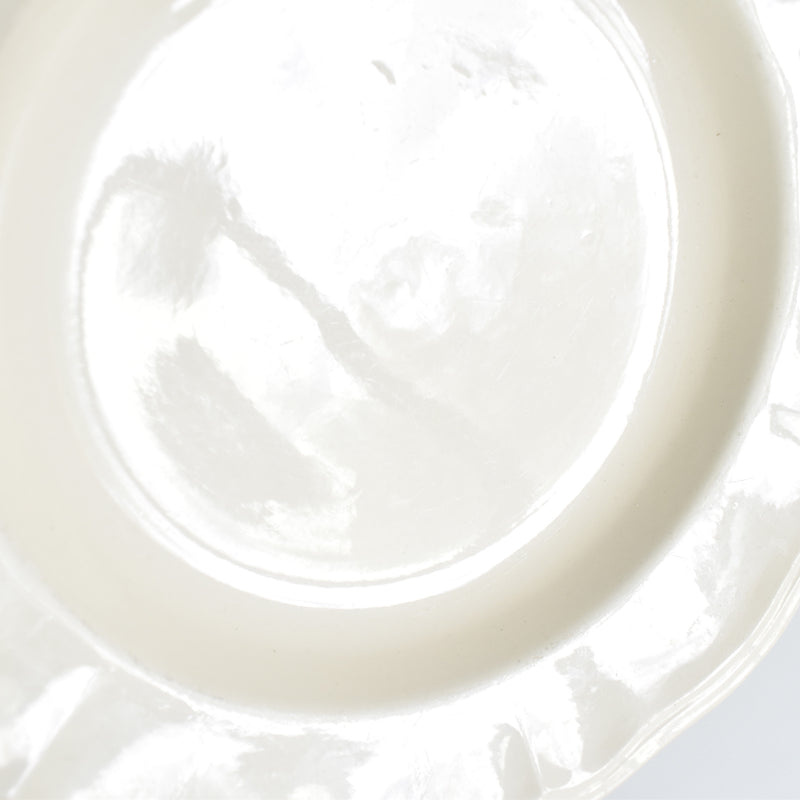 Vintage Deep Dish, Digoin & Sarreguemines, Scalloped Rim, Ivoire B