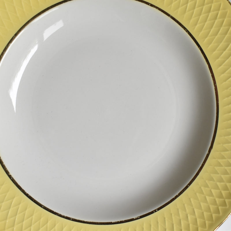 Vintage Deep Plate, Moulin des Loups, Jaune B