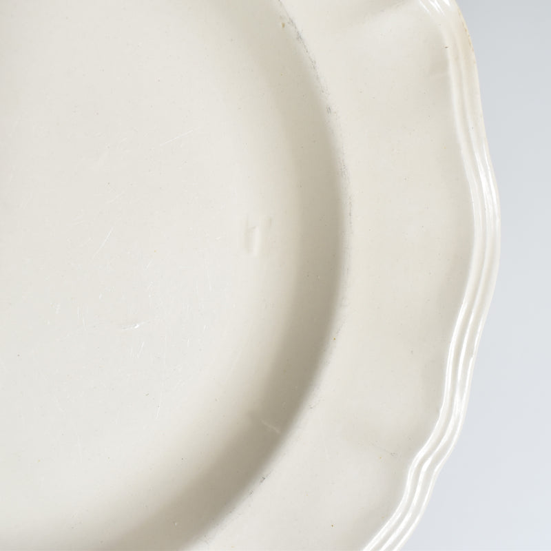 Vintage Deep Dish, Digoin & Sarreguemines, Scalloped Rim, Ivoire B