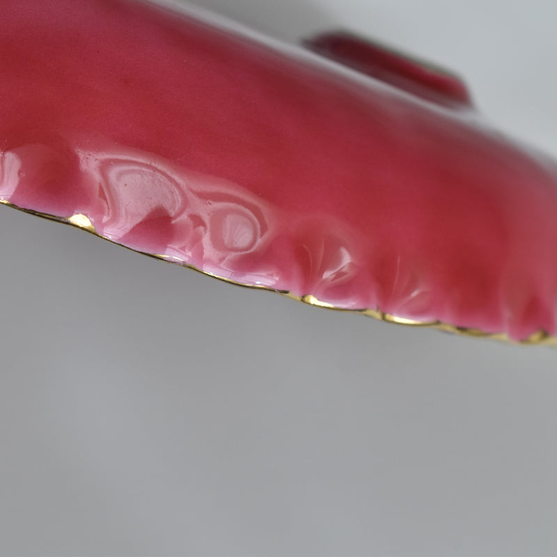 ヴィンテージリーフプレート ア.ドラサンヴァル ピンク