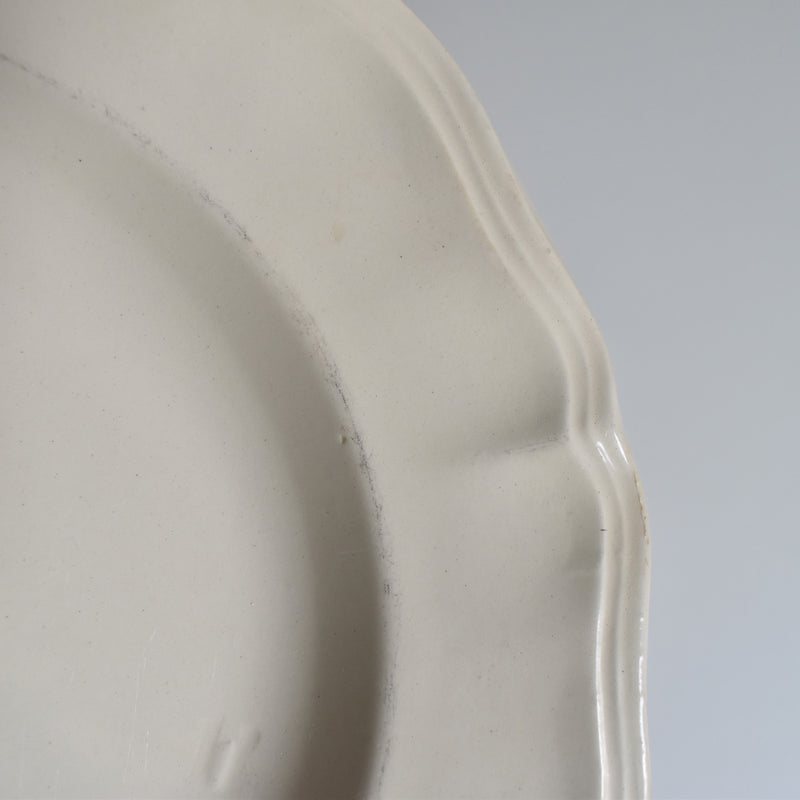 Vintage Deep Dish, Digoin & Sarreguemines, Scalloped Rim, Ivoire B