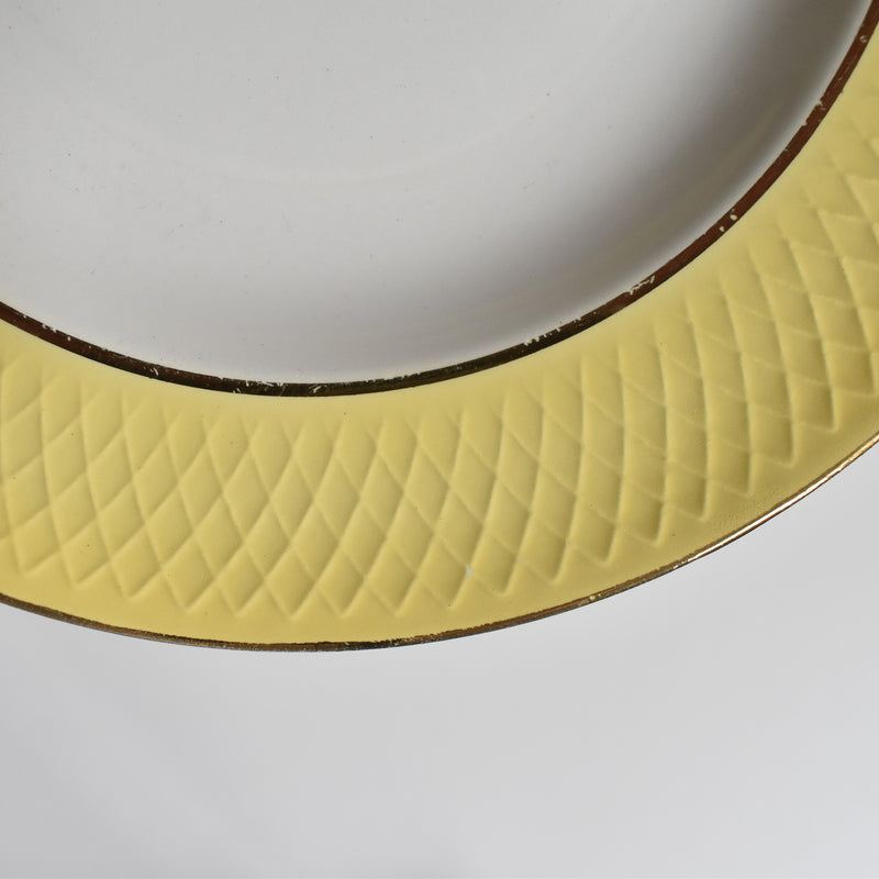 Vintage Deep Plate, Moulin des Loups, Jaune B