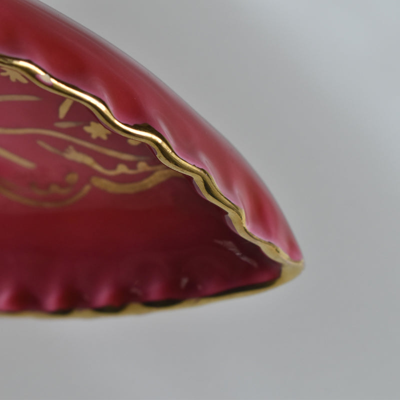 ヴィンテージリーフプレート ア.ドラサンヴァル ピンク