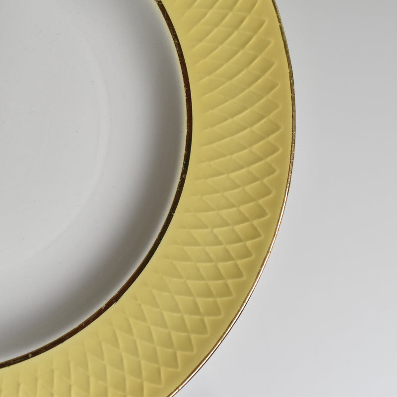Vintage Deep Plate, Moulin des Loups, Jaune B