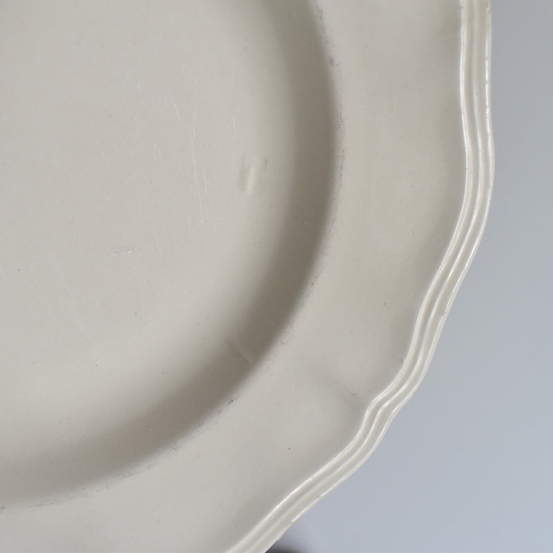 Vintage Deep Dish, Digoin & Sarreguemines, Scalloped Rim, Ivoire B