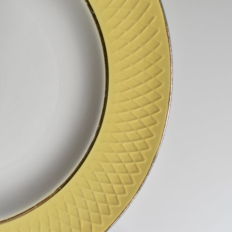 Vintage Deep Plate, Moulin des Loups, Jaune B
