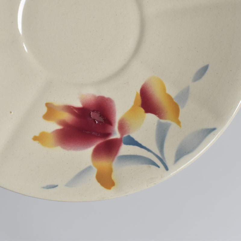 Vintage Coffee Cup and Saucer, Digoin & Sarreguemines Iris 9225 C