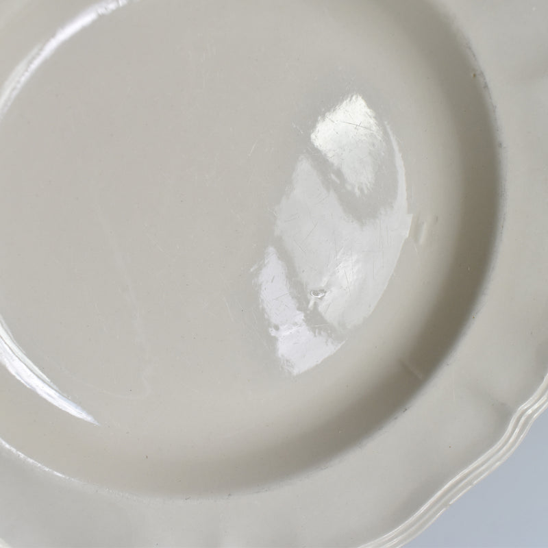 Vintage Deep Dish, Digoin & Sarreguemines, Scalloped Rim, Ivoire B