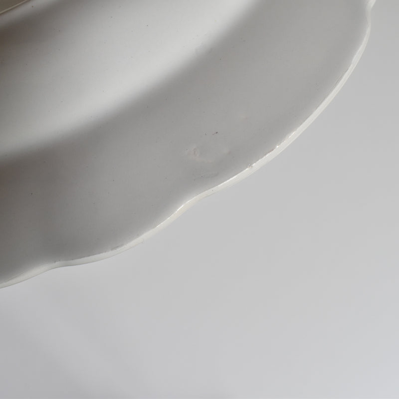 Vintage Deep Plate, Digoin & Sarreguemines, White & Gold D