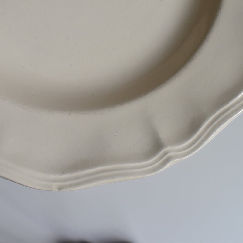 Vintage Deep Dish, Digoin & Sarreguemines, Scalloped Rim, Ivoire B