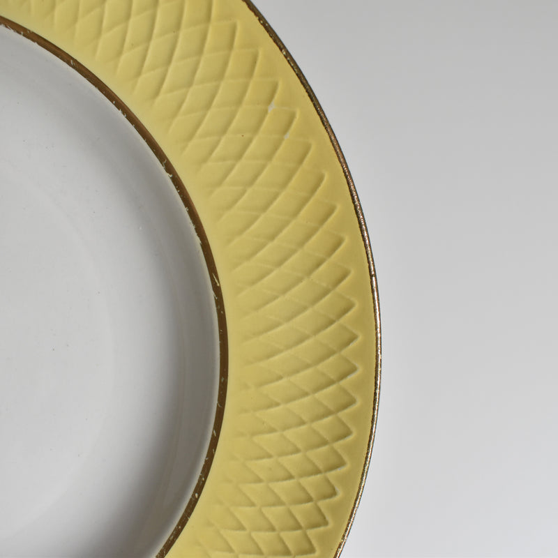 Vintage Deep Plate, Moulin des Loups, Jaune B