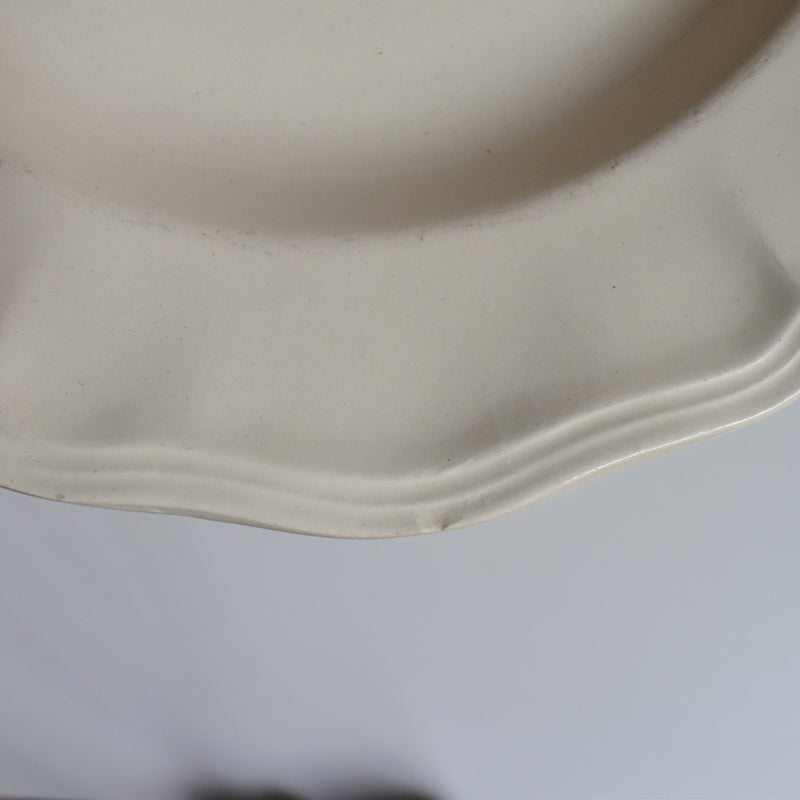 Vintage Deep Dish, Digoin & Sarreguemines, Scalloped Rim, Ivoire B