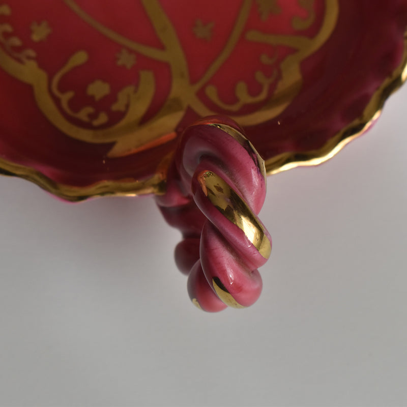 ヴィンテージリーフプレート ア.ドラサンヴァル ピンク